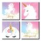 Big Dot of Happiness Rainbow Unicorn - Kids Room, Nursery Decor and Home Decor - 11 x 11 inches Nursery Wall Art - Set of 4 Prints for baby's room